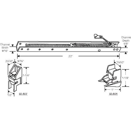 Strybuc 22in Window Channel Balance 60-2150-1